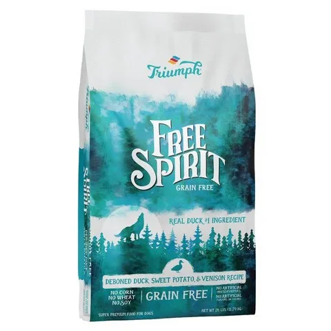 26 Lb Triumph Free Spirit Duck, Sweet Potato & Venison - Dog/Cat Supplements